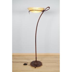 Patinated Metal Floor Lamp