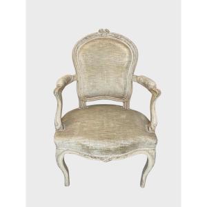 Fauteuil peint époque Louis XV