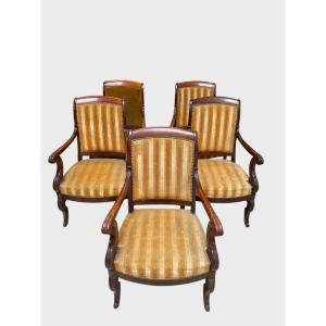 Five Restoration Period Armchairs