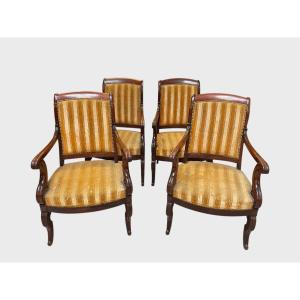 Four Restoration Period Armchairs