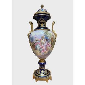 Sèvres Style Earthenware Vase