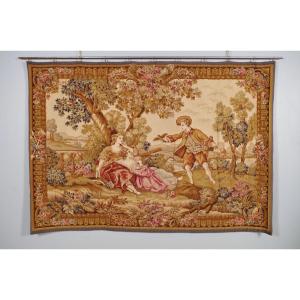 Halluin Needlepoint Tapestry In The Style Of Boucher