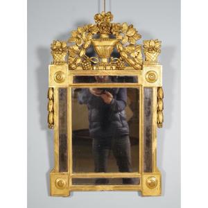 Louis XVI Period Mirror With Glazing Beads