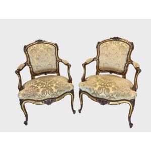Pair Of Louis XV Style Armchairs