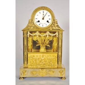 Empire Period Clock - The Coronation Of Ceres