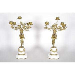 Pair Of Louis XVI Style Candelabras