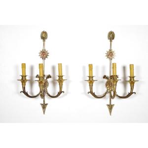 Pair Of Empire Style Wall Lights