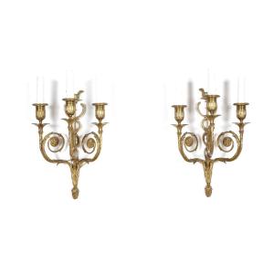 Pair Of Louis XVI Style Wall Lights