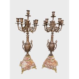 Pair Of Napoleon III Candelabras