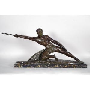 Demetre Chiparus - Bronze - The Javelin Thrower