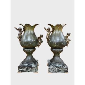 Pair Of Napoleon III Vases