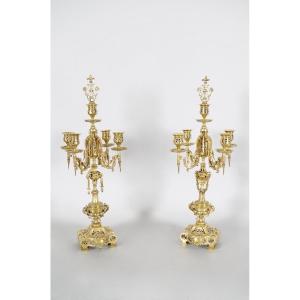 Pair Of Napoleon III Candelabras