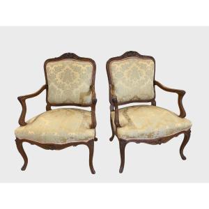 Pair Of Louis XV Style Armchairs
