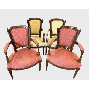 Four Directoire-style Armchairs