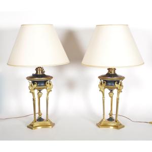 Pair Of Empire Style Lamps