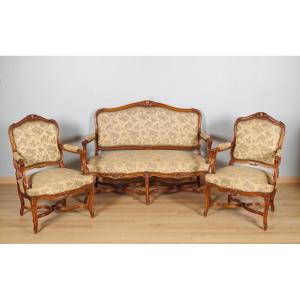 Living Room Sofa And Two Louis XV Style Armchairs