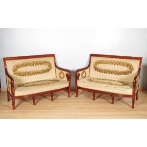 Pair Of Restoration Period Sofas