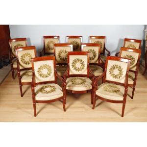 Twelve Restoration-era Armchairs