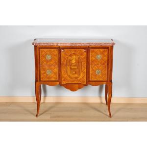 Louis XV - Louis XVI Transition Style Chest Of Drawers