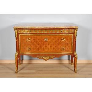 Transition Style Chest Of Drawers In The Style Of Riesener