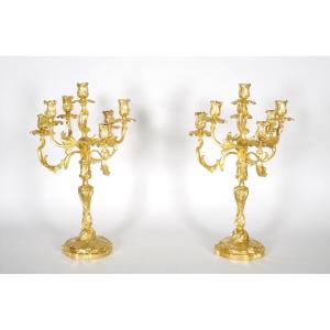 Pair Of Candelabra In The Louis XV Style