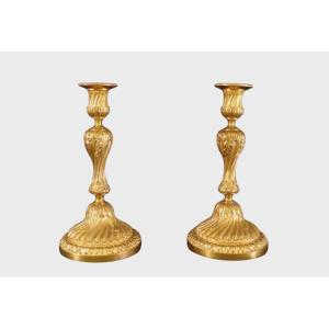 Pair Of Candlesticks Louis XVI Style