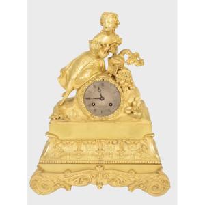 Charles X Clock Gilt Bronze