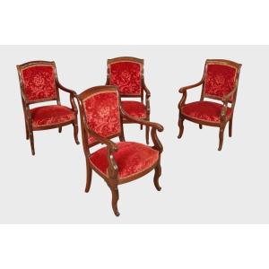 Suite Of Four Restoration Period Armchairs