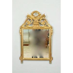 Louis XVI Style Golden Wood Mirror