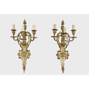 Pair Of Napoleon III Wall Lights