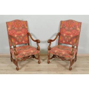 Pair Of Louis XIV Style Armchairs