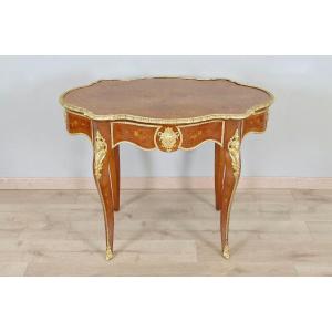 Napoleon III Gilt Bronze Pedestal Table