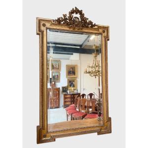 Mirror Louis XVI Style Golden Wood Napoleon III