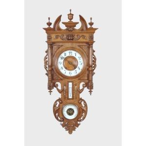 Barometer Carillon Renaissance Style Walnut