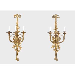 Pair Of Louis XVI Style Wall Lights