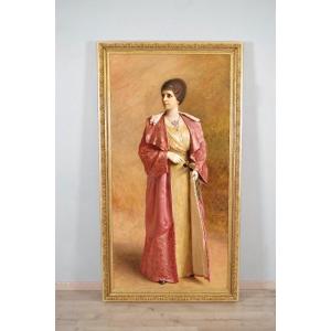 Large Painting Signed Demange