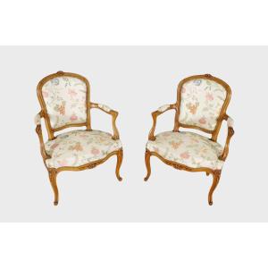 Pair Of Louis XV Style Armchairs