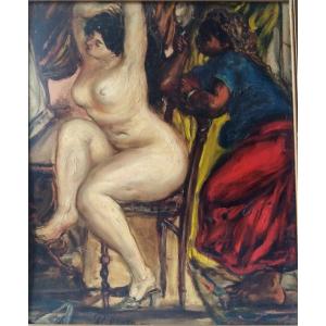 Maurice Mazo Odalisque In The Mirror