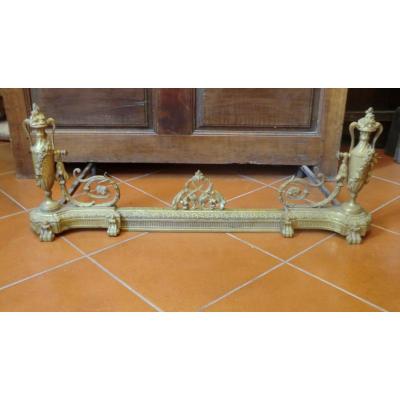 Gilt Bronze Andirons Style Louis 16