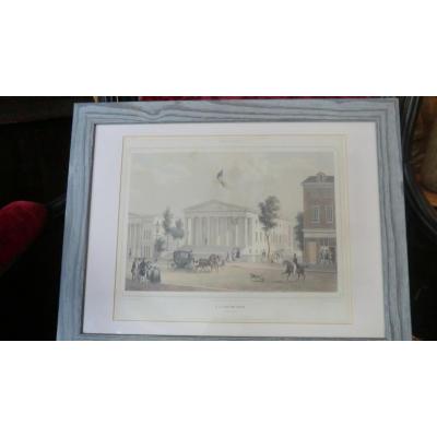 Lithography Us Custom House Philadelphia Kolner For August