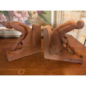 Pair Of Bookends By Albert Patrisse