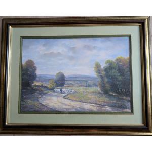 Eugene Senamaux Landscape In Limousin