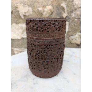 Bitong Bamboo Brush Holder, China, 19th Century 