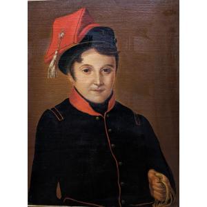 Portrait Of A Military Child Circa 1850