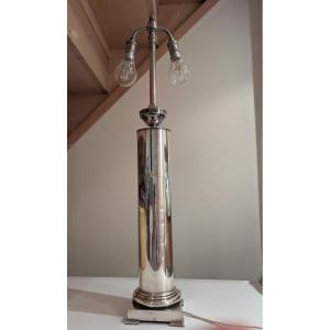 Large 1970s Designer Lamp, Silversmith Style