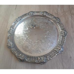 Large English Silver Metal Dish