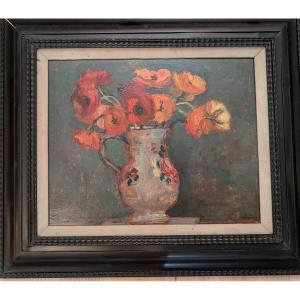 Bouquet Of Poppies Signed Andre
