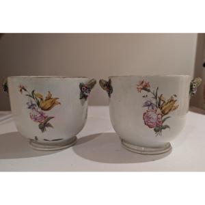 Pair Of Porcelain Chantilly Cream Coolers