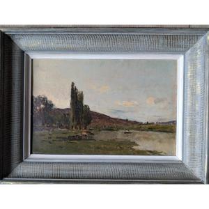 Attr A Karl Daubigny Cows By The Pond