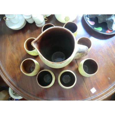 Service A Orangeade Signed 50s Foulon Design